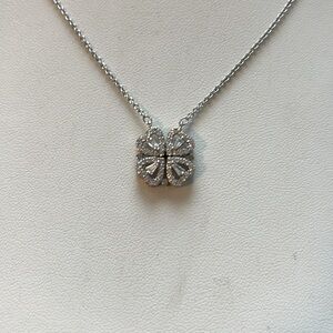 Heart Clover 2 Way Necklace. NWOT